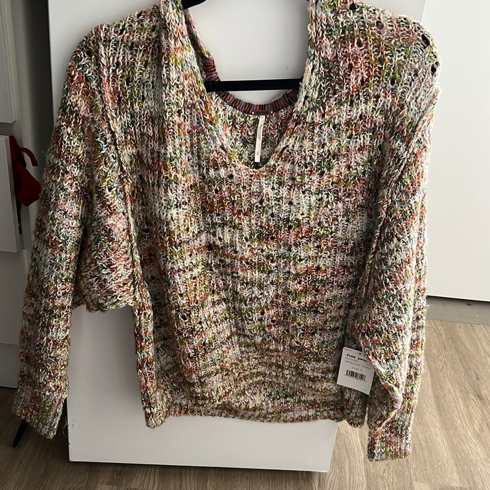 Free people knit colorful sweater